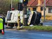 Three people hospitalised after an ambulance rollover in Preston Victoria. 