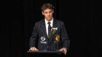 Captain of Brisbane Boys' College Mason Black speech