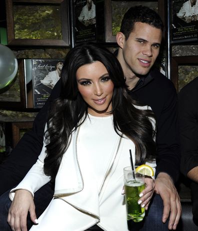 Kim Kardashian and Kris Humphries attends Onitsuka Tiger And RCA Records Present The Release Of Avril Lavigne's Goodbye Lullaby at SL on March 8, 2011 in New York City.