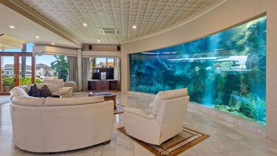 Aquarium mansion living room luxury domain SA