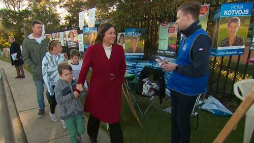 Labor's candidate, former Bega mayor Kristy McBain voting in Eden-Monaro by-election