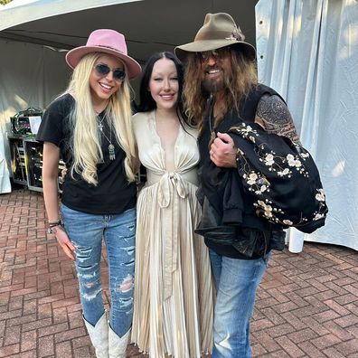 Billy Ray Cyrus, Noah Cyrus and Firerose