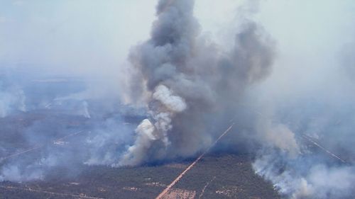 Tara fire aerial Queensland October 28