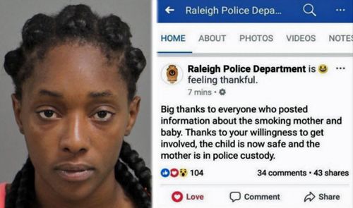 American mum arrested after baby smoking video