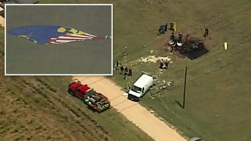 The crash scene near Lockhart, Texas. (AFP)