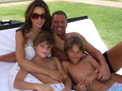 Liz Hurley, Jackson Warne, Shane Warne, Damian Hurley