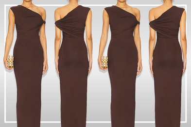 alessia maxi dress in brown superdown SIR Alessia Dress in Brown – HONEY HIRE BOUTIQUE