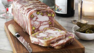 <strong>Rabbit and pistachio terrine</strong>
