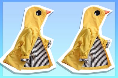 9PR: Toddler Baby Boy Girl Duck Rain Jacket Cute Cartoon Yellow Raincoat Hoodie Kids Coat Fall Winter School Outfit, Yellow #2