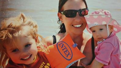 Michelle with her daughters Elle (left) and Elaina.