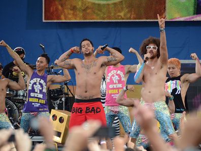 Lmfao performs on abc's "Good morning america">> at rumsey playfield, Central Park on June 29, 2012 in New York City.”/><figcaption><span>Redfoo and Sky Blu formed the popular edm group lmfao. (Getty)</span></figcaption></figure>
<h2><strong><span>What Haappened to lmfao?</span></strong></h2>
<p><span>The music duo was saw massive success with their hit songs playing on full blast at dance parties Around the World. Their iconic lyrics are likely still burned in the minds of many. </span></p>
<p><span>Their song </span><em><span>Party Rock Anthem</span></em><span>  was widely successful, Topping Charts in Europe, Australia, Canada and America and is Still Listed as Number Seven on Billboard’s Greattest of all time hot 100 songs today.</span></p>
<p><strong><em><span>For a daily dose of 9honey,</span></em></strong><span> </span><a href=