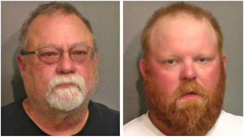 Gregory McMichael, left, and his son Travis McMichael, have been charged with murdering Ahmaud Arbery.