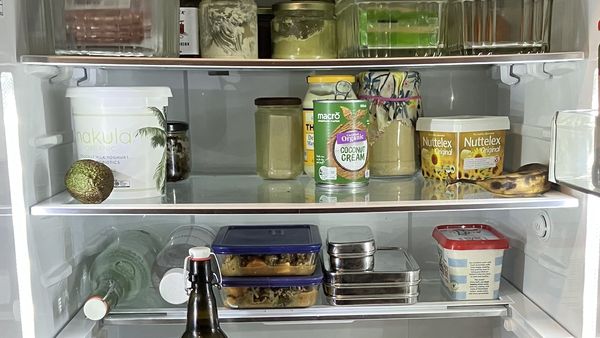 Sarah cycles through her fridge and tries to keep track of what&#x27;s in it to avoid waste.