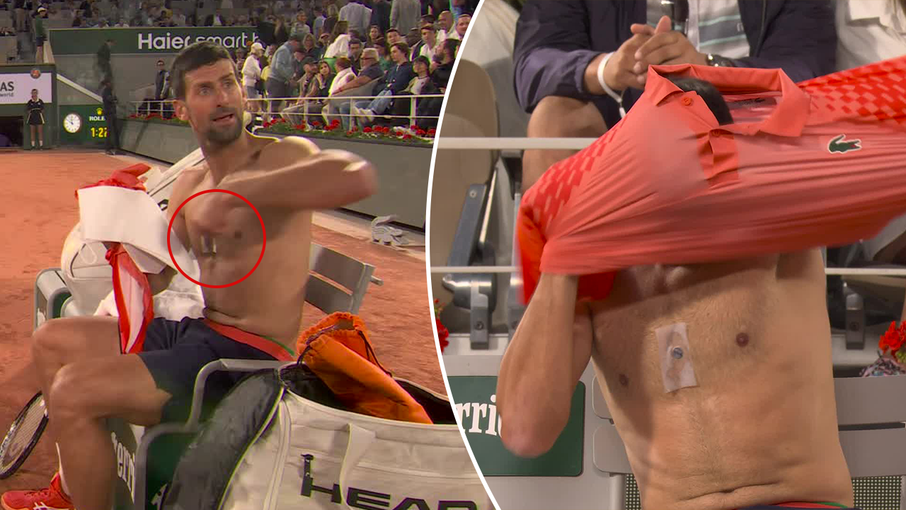 Novak Djokovic avoids question about metal-looking object taped to his chest
