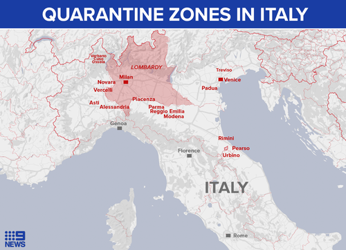 Italy has locked down millions of people to try to stop the spread of coronavirus.