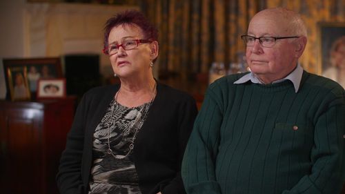 Anthea Bradshaw's mother Ros and father Martin. (60 Minutes)