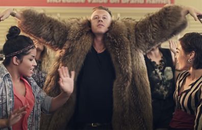 Still from Macklemore's 'Thrift Shop' video