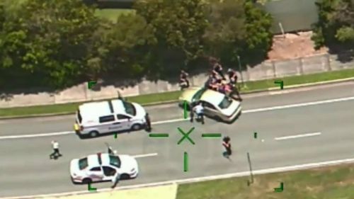PolAir video shows police apprehending Price. Picture: Queensland Police Service
