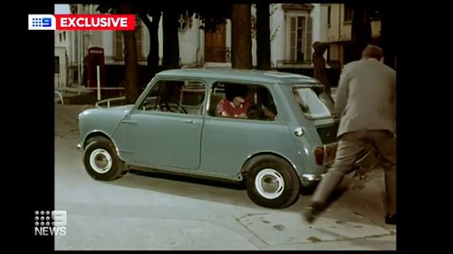 Microcars of the mid-20th century on display