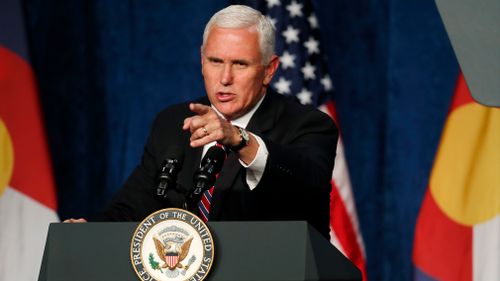 US Vice President Mike Pence has vowed to keep pressure on North Korea. (Associated Press)