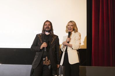 Director Warwick Thornton and actress Cate Blanchett spoke to guests at a screening of The New Boy at Nova Cinemas in Carlton on  01 July 2023