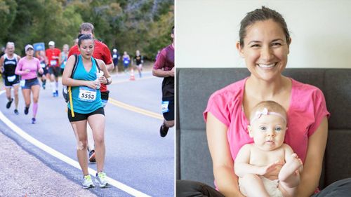 Multitasking mum expresses milk while running half-marathon