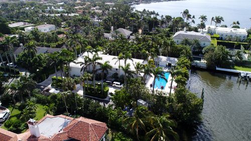 The one-time Florida home of Jeffrey Epstein in Palm Beach, Florida.