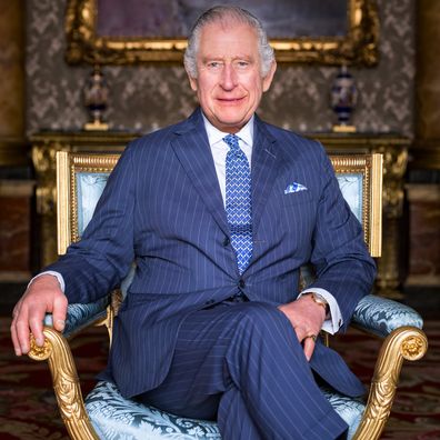 King Charles - LONDON, ENGLAND - APRIL 28: (EDITORIAL USE ONLY. IMAGE MUST NOT BE USED AFTER 00:01 TUESDAY MAY 9, 2023 WITHOUT PRIOR APPROVAL FROM BUCKINGHAM PALACE. NO SALES.