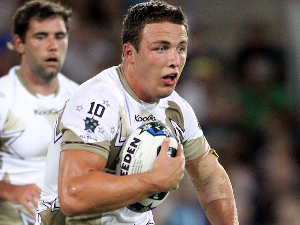 Sam Burgess playing for the NRL All Stars in 2010. (Getty)