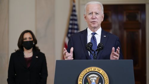 Joe Biden and Kamala Harris discuss the George Floyd trial verdict.