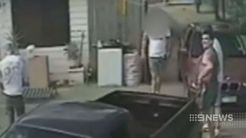 CCTV captured Nicholls at the home of  a man who owed him drug money. (9NEWS)