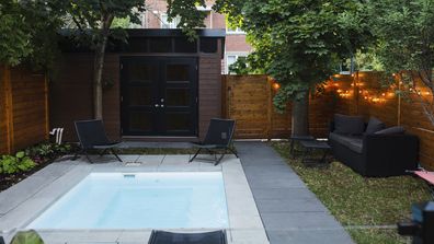 A small backyard plunge pool