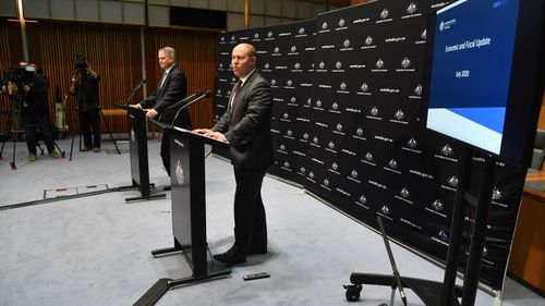 Treasurer Josh Frydenberg and Minister for Finance Mathias Cormann.