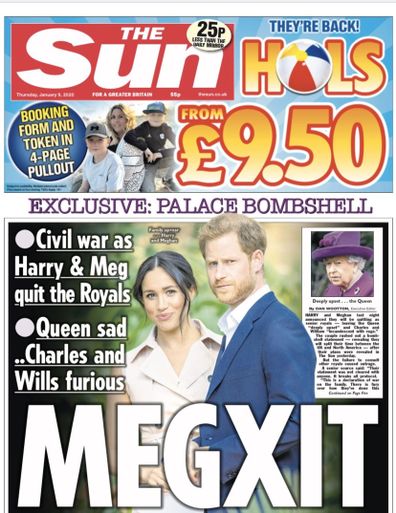 British newspapers react to Prince Harry and Meghan Markle's shock move