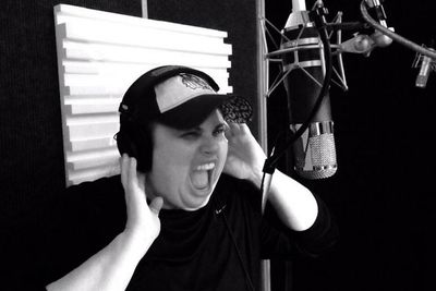 @rebelwilson: "In the recording studio today crushing it for PP2 x"