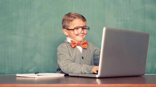 Keyboard warrior: guide your tiny tot to a brighter future with science. Image: Getty