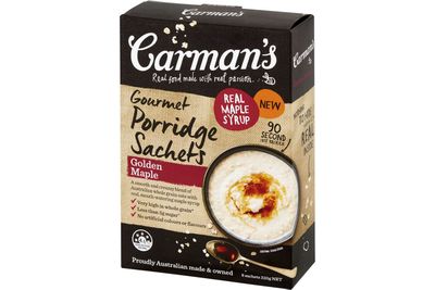 Carman's Golden Maple Porridge Sachets: A teaspoon of sugar