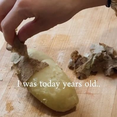 potato peeling hack