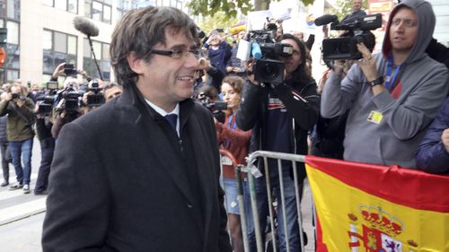 Spain was plunged into its worst political crisis in three decades when Mr Puigdemont's government flouted a court ban. (PA/AAP)