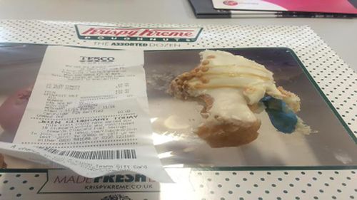 #disgusting: UK Krispy Kreme customer discovers latex glove inside doughnut