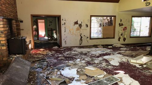 Vandals have destroyed the home's interior.