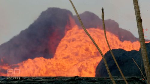 Roads are blocked by mountains of lava, several storeys high. 