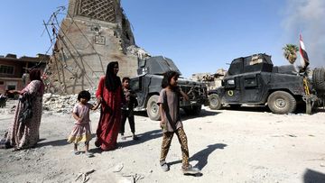 Civilians in Mosul. (AAP)