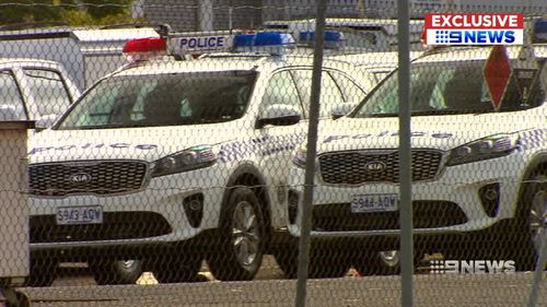 9NEWS spotted the Kias at Netley Police station this morning. (9NEWS)