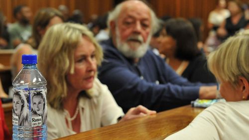 Reeva Steenkamp's parents, Barry and June, on the third day of sentencing. (AAP)