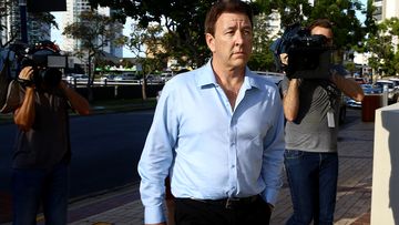 Dreamworld Head of Engineering Chris Deaves leaves the inquest into the Dreamworld disaster at Southport Court on the Gold Coast, yesterday.