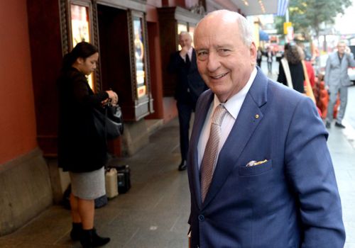 Alan Jones was among the guests saying farewell to Miller. Image: AAP 