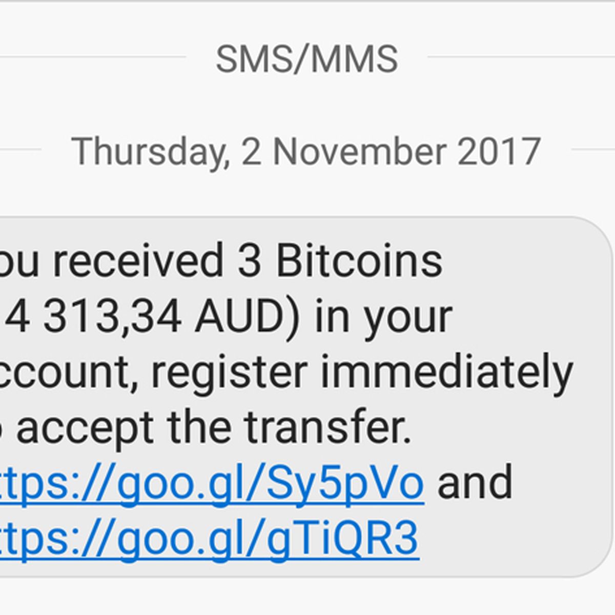 bitcoin imessage