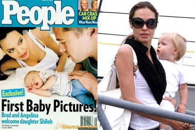 After welcoming their baby Shiloh in Namibia in June 2006, the super-cute bub made her first front cover debut on <i>People</i> magazine. <br/><br/>All together now... nawwww!<br/><br/>Source: People Magazine