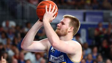 Harry Froling of the Bullets in shoots during the round 15 NBL match between Brisbane Bullets and Sydney Kings at Nissan Arena, on January 11, 2023, in Brisbane, Australia. (Photo by Chris Hyde/Getty Images)